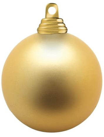 Deco Woerner Goldene, Matte Weihnachtskugeln aus schwer entflammbarem Kunststoff, 6 cm Ø - 24 Stück
