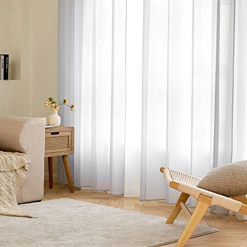 EMEMA 1er Set Sheer Voile Vorhang mit Ösen Transparente Gardine aus Voile Polyester Ösenschal Transparent Wohnzimmer Luftig Dekoschal für Schlafzimmer 228 X 228 cm Grau