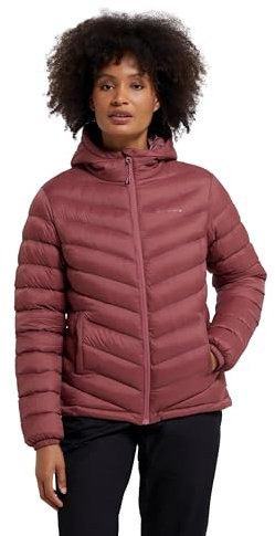 Mountain Warehouse Seasons Womens Padded Jacket - Water Resistant Coat, Puffer Jacket, Front Pockets, Adjustable Elastic Cuffs & Hood - For Autumn, Winter, Outdoors Rust Women's Size 8