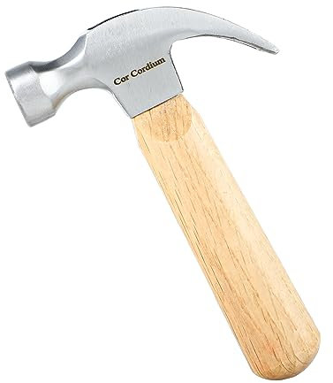 Martello, martello ad artiglio con manico in legno e testa di martello in acciaio, martello piccolo da 8 once per la casa e il fai da te