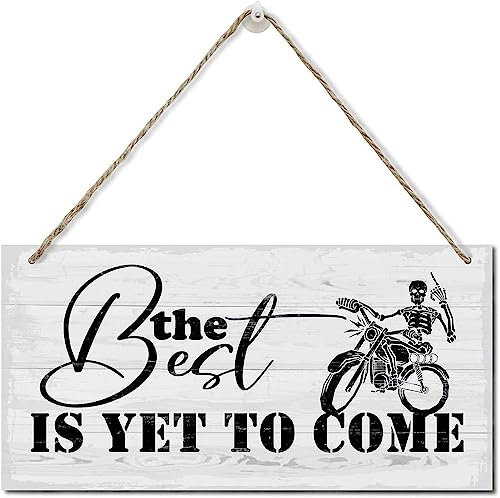 The Best is Yet to Come Wanddekoration, Holzschild, Wandbehang, Heimdekoration, rustikale Familienschilder, Dekoration, Geschenk, Bauernhaus-Dekoration, Wandkunst, Schild, 30,5 x 15,2 cm