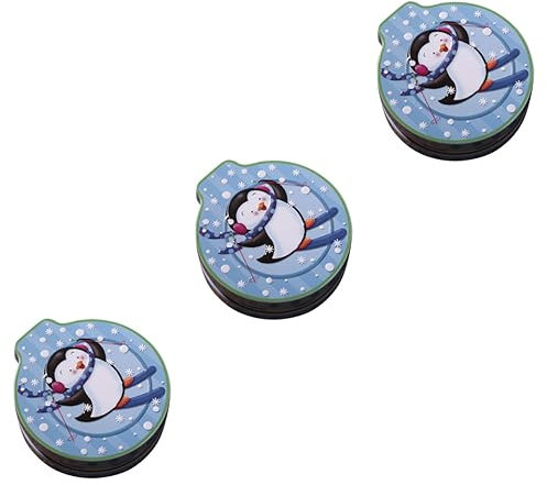 Gadpiparty 3pcs Christmas Candy Jar Set Tinplate Biscuit Box Round Bump Candy Container Xmas
