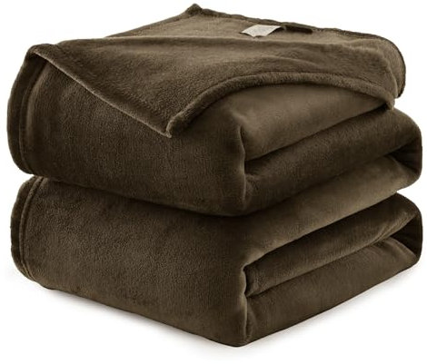 WAVVE Kuscheldecke Flauschig Decke Fleecedecke - Sofadecke Braun 220x240 cm Wohndecke Sommer Couchdecke Weich, XXL Groß Decke Sofa Leicht