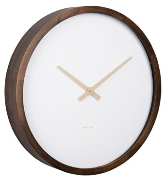 Karlsson Wanduhr Ancho Large - Braun - Ø50cm - Rund - Holz - Wanduhr Modern Wohnzimmer - Wanduhren