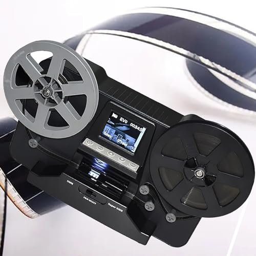 PixCy Scanner Film 8 Mm,Diapositive D'appareil Photo,Scanner Négatif, Scanner Film,Convertit Convertisseur Numériseur Films 8 Mm Et Super8,Partage Et économie sur Carte SD