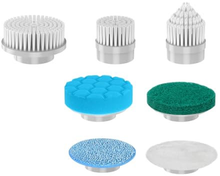 Cabezales de Cepillo reemplazables, 7 Unidades, para Fregar giratorios, inalámbrico para baño, Piso de Coche, Azulejos