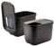 2er Sparpack Katzentoilette HOP IN Einstieg von Oben Schwarz-Marmor-Gold
