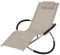 Kavolet Klappstuhl Strand Sonnenliege Relaxliege Liegestuhl Swingliege Gartenliege faltbar Schwungliege Schaukelsessel | ergonomische Relaxsessel | wetterfest | 120 kg Belastung Creme