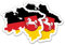 Finest Folia 2er Set Länder Silhouetten Aufkleber Länderaufkleber Bundesland Flagge Sticker für Auto Fahrrad Motorrad Modellblau selbstklebend wetterfest R215 (38 Niedersachsen)