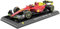 Ferrari F1-75 Nr 55 Carlos Sainz Formel 1 Edition Monza Italien Saison 2022 mit Sockel und Vitrine 1/24 Burago Modell Auto mit individiuellem Wunschkennzeiche