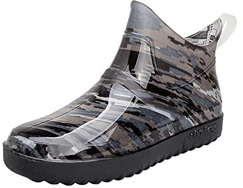 BIISDOST Regenschuhe Fahrrad üBerzieher Herren Wanderschuhe Mit Warm Gefüttert Winterstiefel Antirutsch Winterboots Mit Plüsch Innen Barfußschuhe Winter High Top Walkingschuhe Halbschuhe