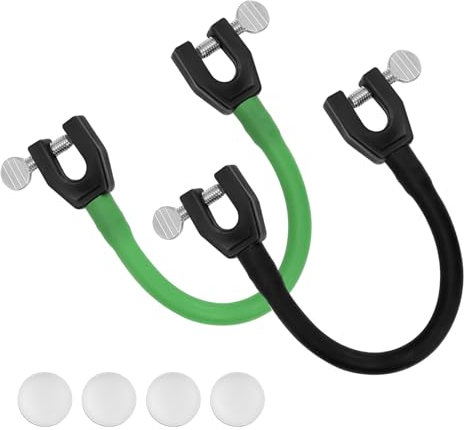 2pcs Connecteurs de Pointe de Ski pour Enfants, Connecteur de Ski avec 4 Entretoises Aide à l'Entraînement au Ski Équipement d'Entraînement au Ski pour Enfants Débutants (Noir, Vert Foncé)