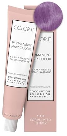 COLOR.IT by BM - Permanente Haarfarbe in Salonqualität, 100ml (8SV Hellblond Silber Violett, 1er Pack)
