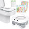 Vautvis Pot Bebe Toilette, Toilette Pliable Enfant, Réducteur Toilette, Pot Wc Enfant Pliable Voyage Pot Wc Bebe Toilette Pieds Antidérapants, Avec 40 Sacs Jetables, Sac De Rangement