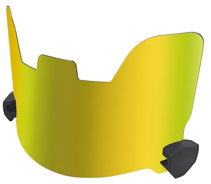 Fenduoer Football Visor,Eye-Shield Visor for Helmet, Clear Visor Fit, Scratch Resistant, UV Block, Anti-Fog for Adult&Youth Football Helmet with Clips(REVO Gold)