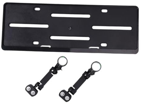 Oshhni Auxiliary License Plate Holder 17.8x6.3inch Accessories Plastic for Car SUV Tail Rack System Lightweight