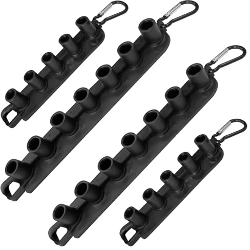 4Pcs Pressure Washer Nozzle Holder, Holds 5 and 7 Nozzle Tips with Hanging Clip for Power Washer Heads 1/4 Inch Quick Connect Spare Nozzles