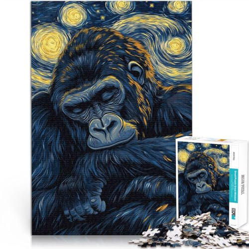 Spiele Spielzeug Geschenk Gorilla Sternennacht Puzzle 1000 Teile für Jugendliche 38x52cm Eltern-Kind-Interaktion für ab 14 Jahren