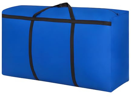 Large Storage Bags, Moving Bags 180L Waterproof, 100 x 60 x 30 cm, Bule | Jumbo Storage Bags, Moving Totes Organizer Bags for Bedding Duvets Blankets Clothes