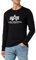 Alpha Industries Basic T-LS Longsleeve for Men Shirt, Black, L