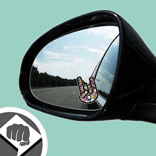 2x The Rocker Hand SPIEGEL Sticker - AUSSENSPIEGEL Tuning Aufkleber - DUB DUBWAY