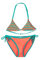 La-V Mädchen Triangel Bikini Zweiteilig Orange-Türkis/Größe 164/170