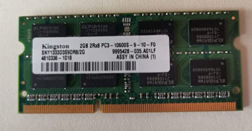 Kingston - RAM da 2 GB per PC portatile SODIMM Kingston SNY1333D3S9DR8 PC3-10600S, 1066 MHz, DDR3