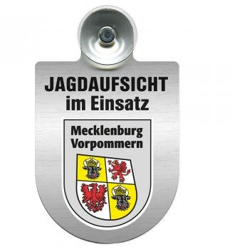 Einsatzschild Windschutzscheibe incl. Saugnapf - Jagdaufsicht im Einsatz - incl. Regionen nach Wahl - 309370 - Farbe Region Mecklenburg-Vorpommern