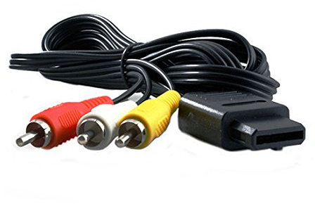 Kasstino 6FT SNES N64 AV Composite Audio Video Cable Lead for Super Nintendo 64 Gamecube
