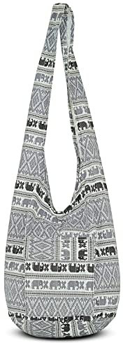 Your Cozy Boho Geldbörsen und Handtaschen handgefertigte Baumwolltasche für Unisex (weiß)