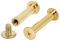 INCREWAY - Set di 30 viti Chicago per rilegatura, 5 mm x 25 mm, placcate ottone, color ottone