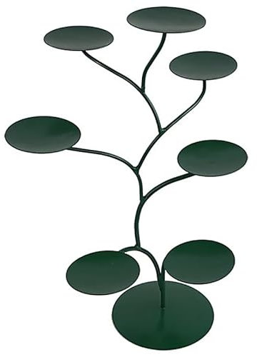 Display für 7 Chakra Lotus-Kerzenhalter grün - 49x32 cm