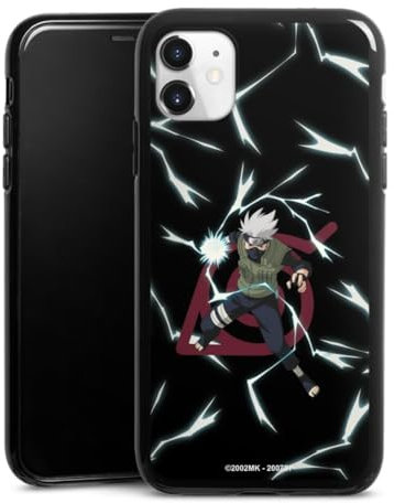 DeinDesign Silikon Hülle kompatibel mit Apple iPhone 11 Case schwarz Handyhülle Kakashi Naruto Shippuden Offizielles Lizenzprodukt