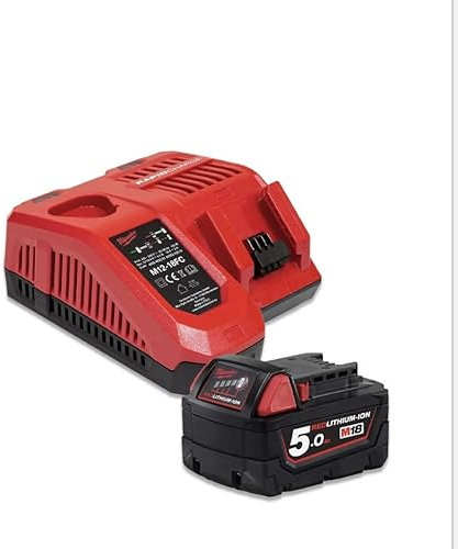 Milwaukee 18V 5.0Ah Battery & Rapid Fast Charger Bundle