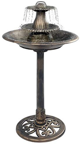 Tidyard Springbrunnen im Freien - dekoratives Wasserspiel im Freien für Garten, Terrasse, Garten, Rasen, Veranda und Balkon - 50 x 91 cm