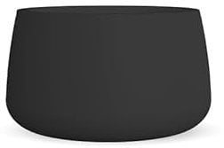 MOOVERE Vaso da fiori in moderno colore opaco, in polietilene, leggero, resistente, per piante e fiori, 80 cm, colore: nero