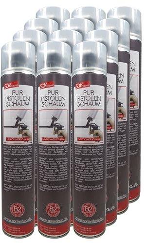 SDV Chemie Pistolenschaum B2 12x 750ml Bauschaum Füllschaum Adapterschaum Dämmschaum