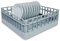 500x500mm Glasswasher Basket for Washing Plates and Glassware in 500mm Commercial Dishwashers, Comes with Removable Plate Holder (Holds 9 Plates)
