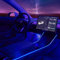 Nestour 2016-2020 Tesla Model 3 Y Neon-Innenbeleuchtung für Autos (Mittelkonsole+Armaturenbrett+ 2 Fußleuchten-Accessoires) APP-gesteuerte LED-Leuchtstreifen mit Mehreren Szenen-Modi im RGB-Farbraum