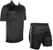 Soccer Football Referee Kit Shirt & Shorts Sportswear Clothing Rugby Hockey Men (Medium)