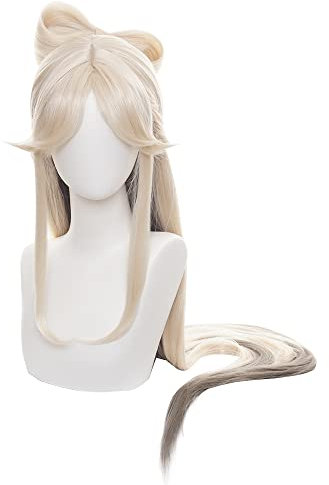 Anime Cosplay Perücke für Spiel Genshin Impact Cosplay Perücken mit gratis Perückenkappe (Ningguang)