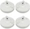 LEDSONE 4 Pack White Vintage Single Out Ceiling Rose Hook Plate for Light Fitting Chandelier, 108mm Metal Antique Side Fitting Ceiling Plate with Accessories for Ceiling and Wall Lamp