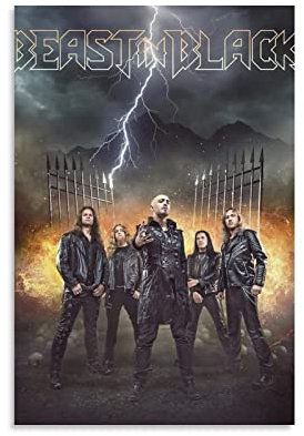 XINGSHANG Beast in Black Poster Beliebtes Bandposter Wandkunst Bild Malerei Poster Leinwand Druck Poster Kunstwerke Raumdekoration 30 x 45 cm