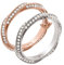 EMPORIO ARMANI Damen Ring set, Rose Gold-Tone und zwei-Tone Edelstahl Band, EGS3024SET6.5