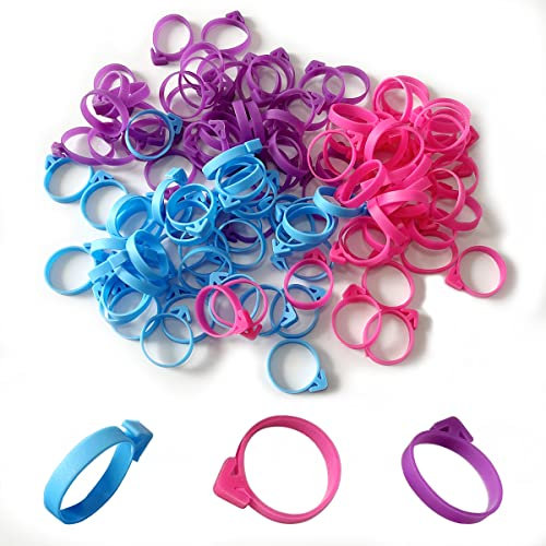 Lot de 120 attaches torsadées en silicone pour poche à douille - 3 couleurs - Pour décoration de gâteaux, cupcakes, biscuits et pâtisseries