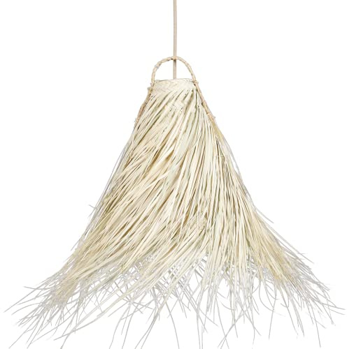 Bohome Living - Suspension Luminaire Naturelle, Lustre Bohème Chic, Suspension en paille, Fait main (40 x 40cm)