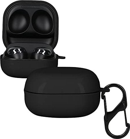 kwmobile Earphones Case Compatible with Samsung Galaxy Buds 2 Pro/Buds 2 / Buds Live - Anti-Scratch Protective Two-Part Earbuds Case - Black