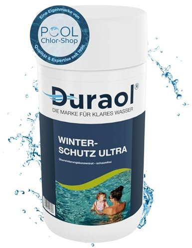 Duraol Winterschutz Ultra I 1 L I Hochkonzentriertes Pool Wintermittel I Schaumfreies Pool Pflegemittel zur Vermeidung von Kalk & Algen I Hochwertiges Winterschutzmittel Pool