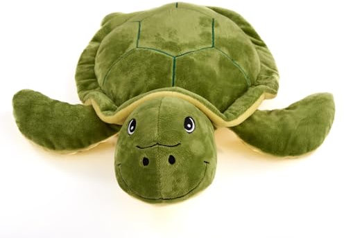 K Collection 3D Novelty Round Hot Water Bottle with Removable Cover - Turtle Design - Soft Plush Cover - Premium Natural Rubber