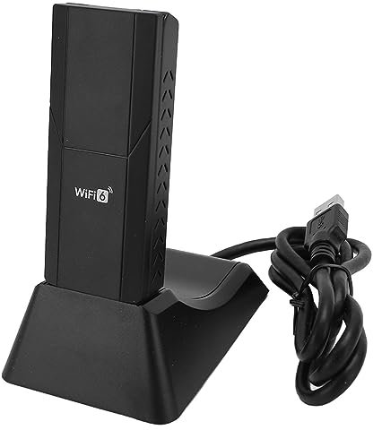 ciciglow AX1800 WiFi 6 USB-Adapter, 1800 Mbit/s Dualband-Plug-and-Play-Wireless-Netzwerkadapter für PC Laptop mit Faltbarem Design, WiFi 6-Technologie, USB 3.0-Anschluss
